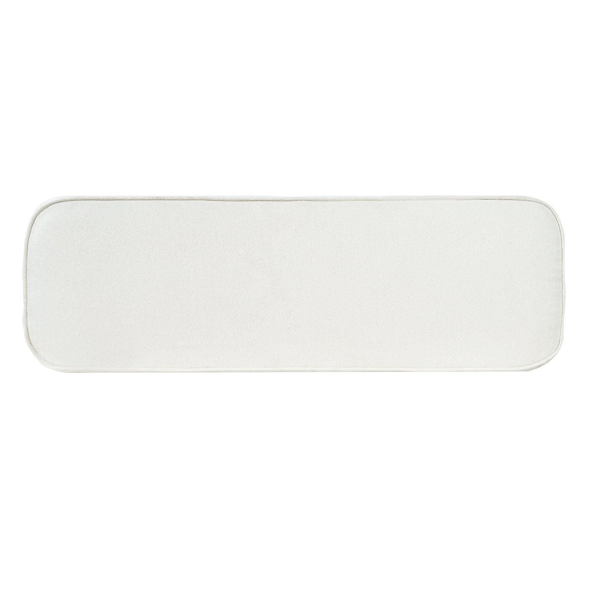 Modern Upholstered Ottoman Bench with Thick Padding - Warm Beige