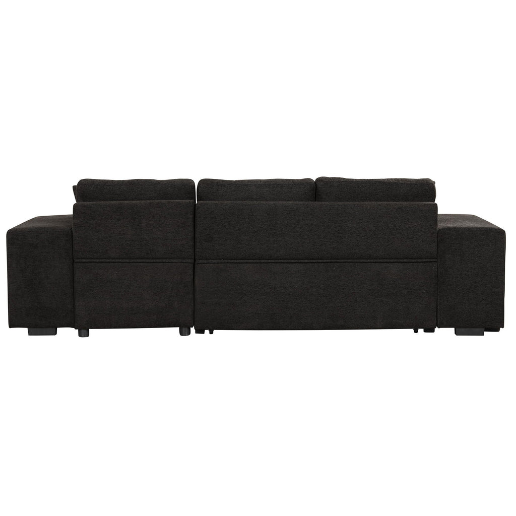 Reversible L-Shape Sleeper Sectional Sofa with Storage Chaise and 2 Stools - Multiple Colors