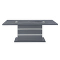 Ariya Dining Table with High Gloss Finish - Dark Gray or White