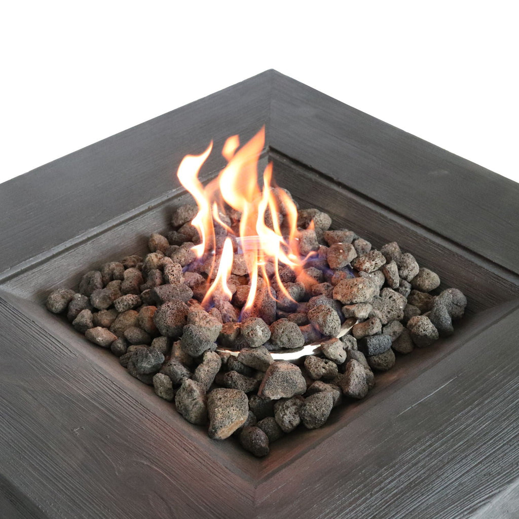 Charcoal Fiber Reinforced Fire Pit Table with 40,000 BTU Output