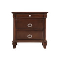 Cappuccino Nightstand with Felt-Lined Drawer - Triton