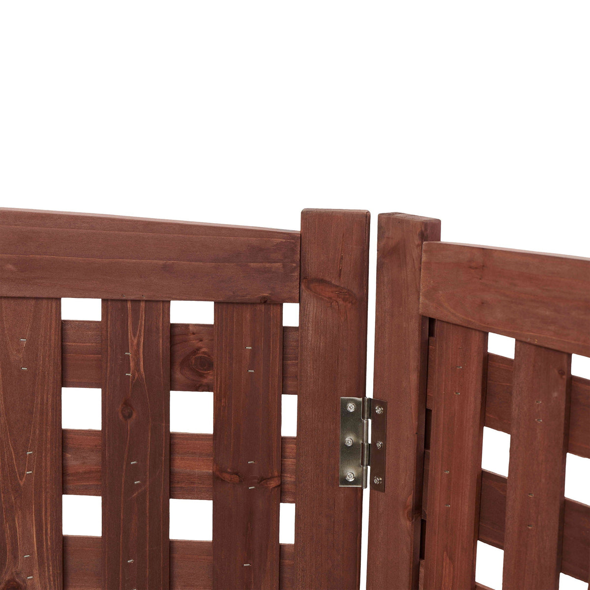 3 Panel Outdoor Air Conditioner Fence Screen with Solid Wood - Light Brown or Dark Gray