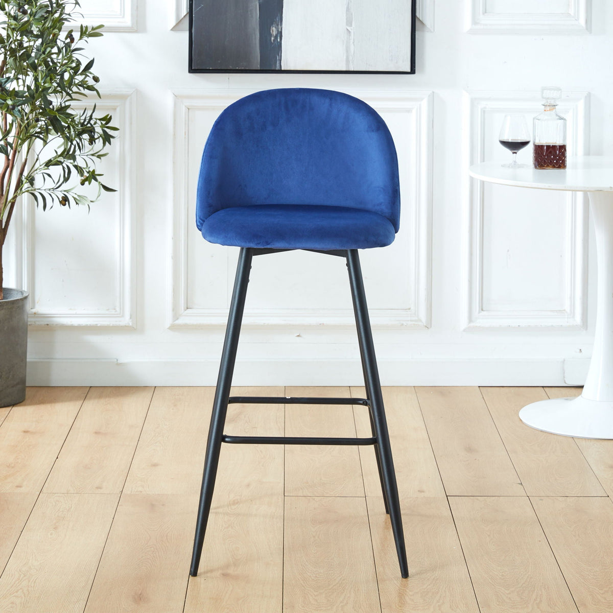 Bar Stool Set of 2 - Modern Counter Height Chairs