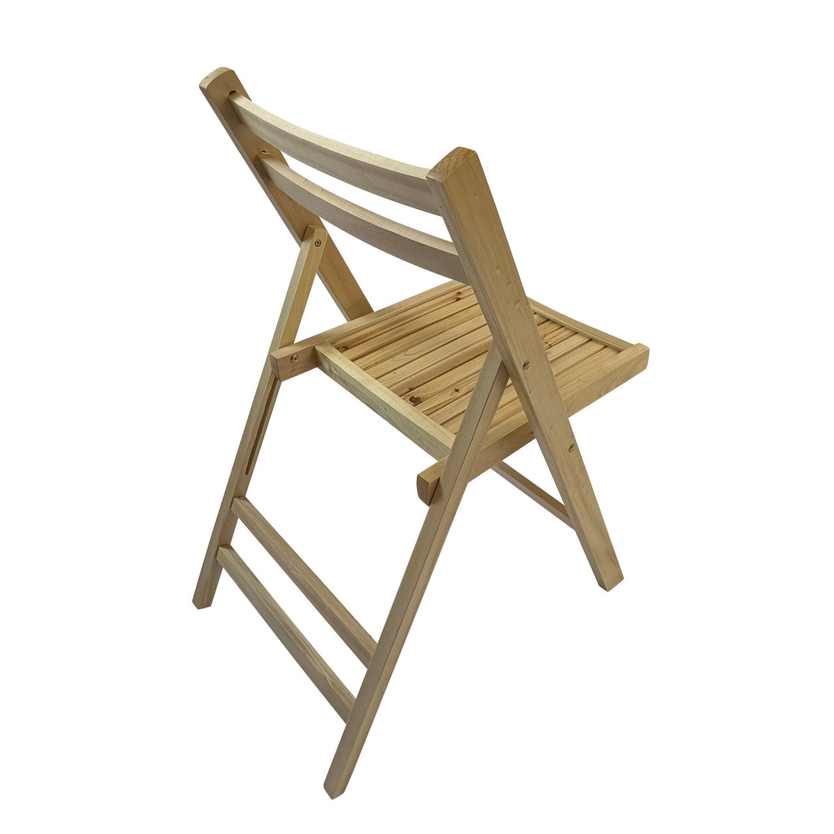 Folding Special Event Chair Set of 4 with Solid Wood Construction - White