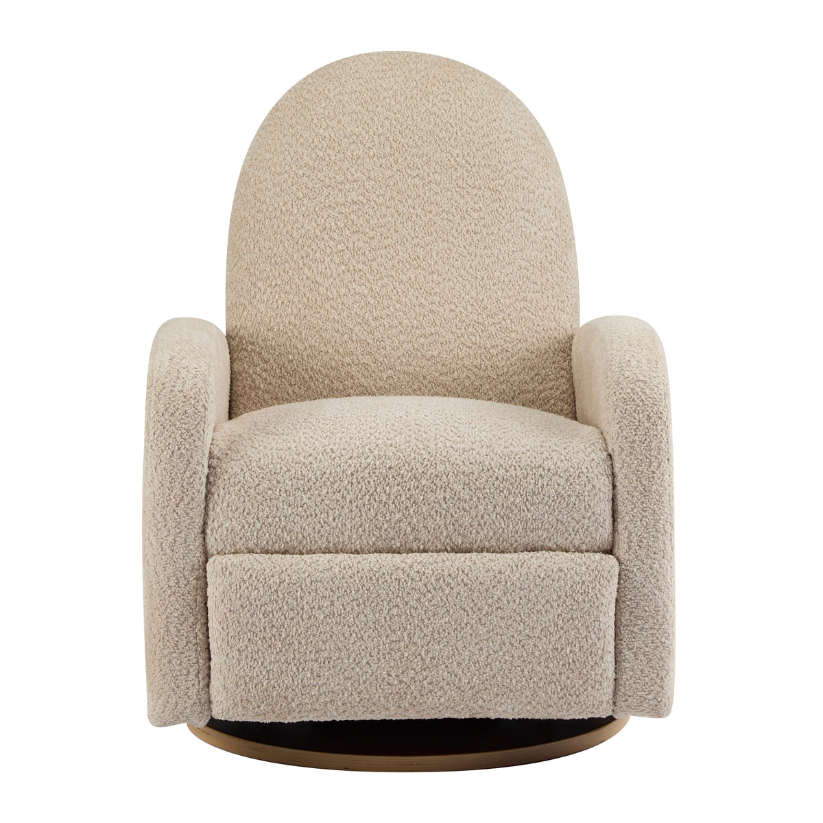 360 Swivel and Glider Recliner Chair with Solid Wood Base - Almond