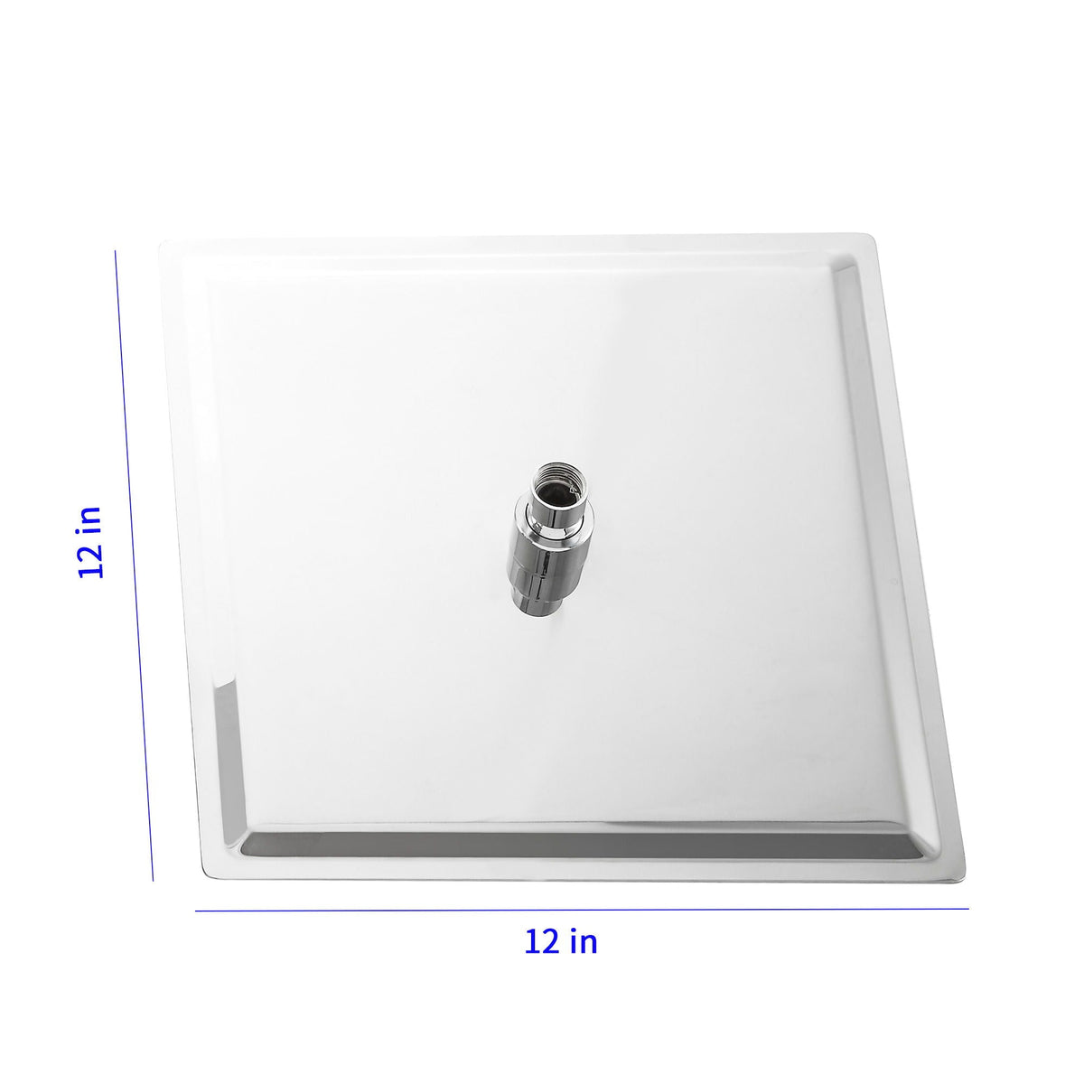 Ultra Thin Square Rainfall Shower Head with 12" Coverage - Gray or Pearl Silver