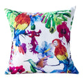 Tropical Parrot Accent Pillow with Solarium Fabric - Multicolor