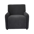 Stylish Recliner Chair with Oak Legs - Gray