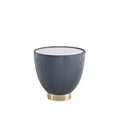 Upholstered End Table with Sintered Stone Top - Multiple Colors