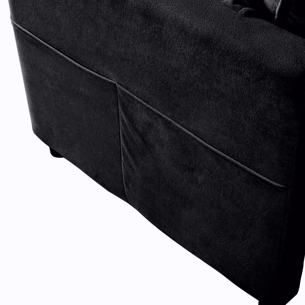 Oversized Chair & Ottoman with Soft Upholstery - Blue or Black