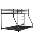 Metal Bunk Bed with Guardrails – Black