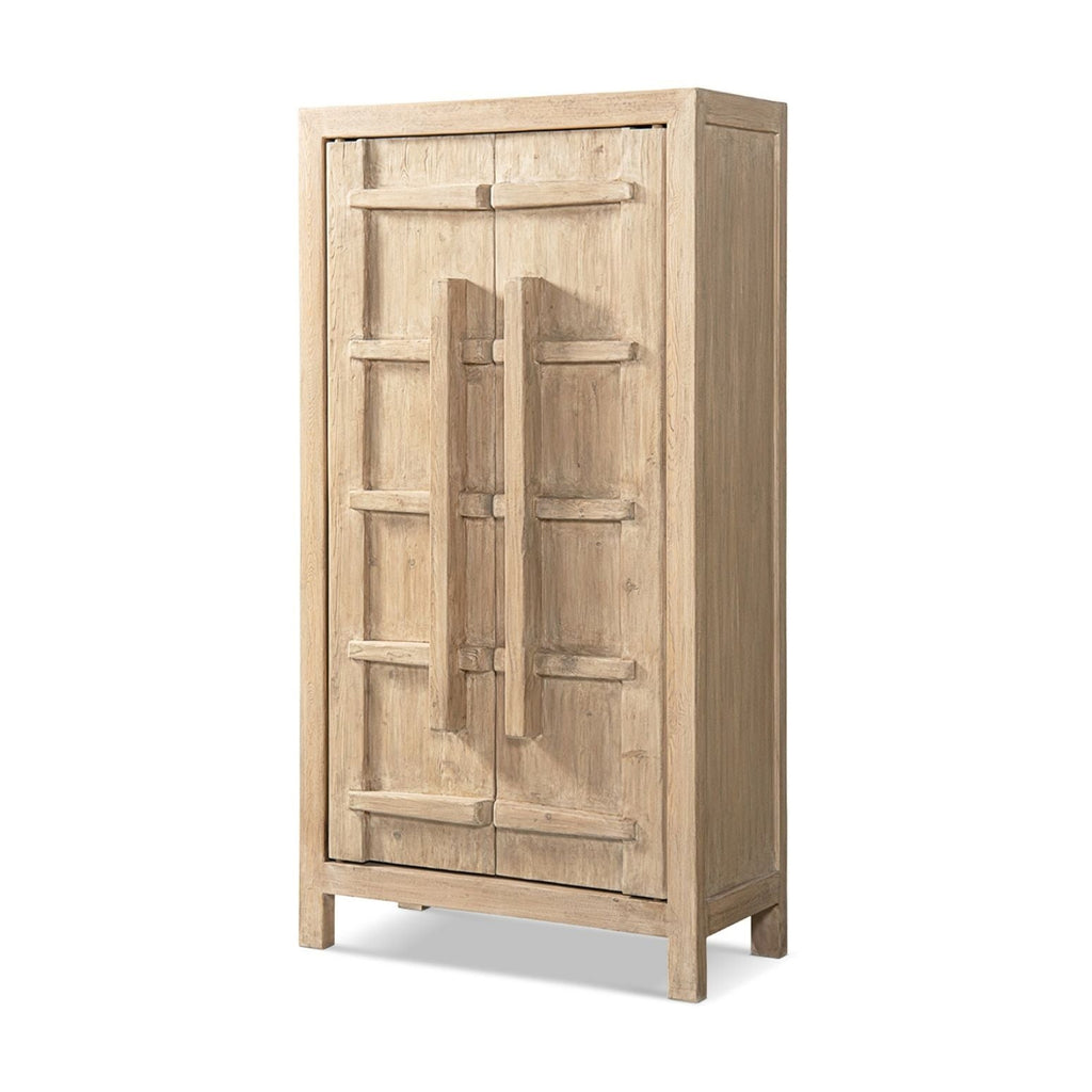 Natural Storage Cabinet with Double Doors - Solid Reclaimed Pine