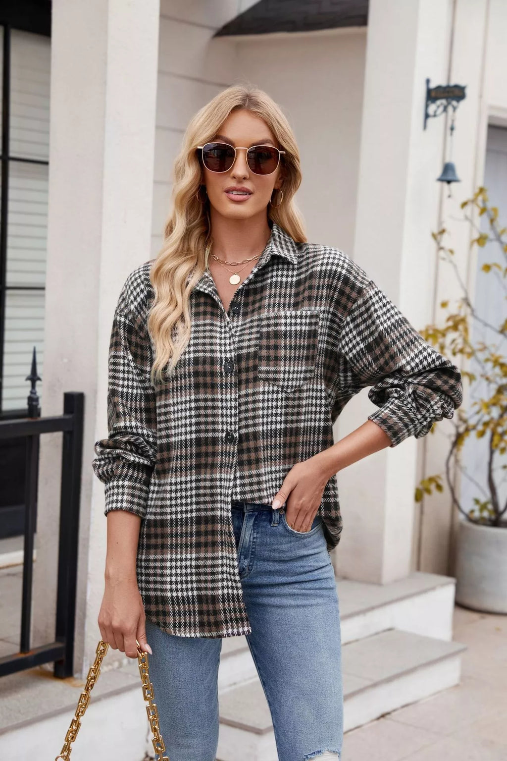 Casual Plaid Long Sleeve Shirt
