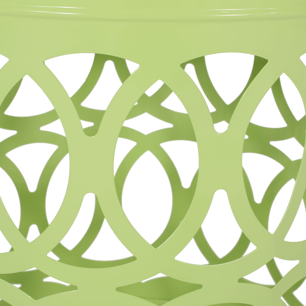 Outdoor Metal Large End Table with Modern Design - Multiple Colors