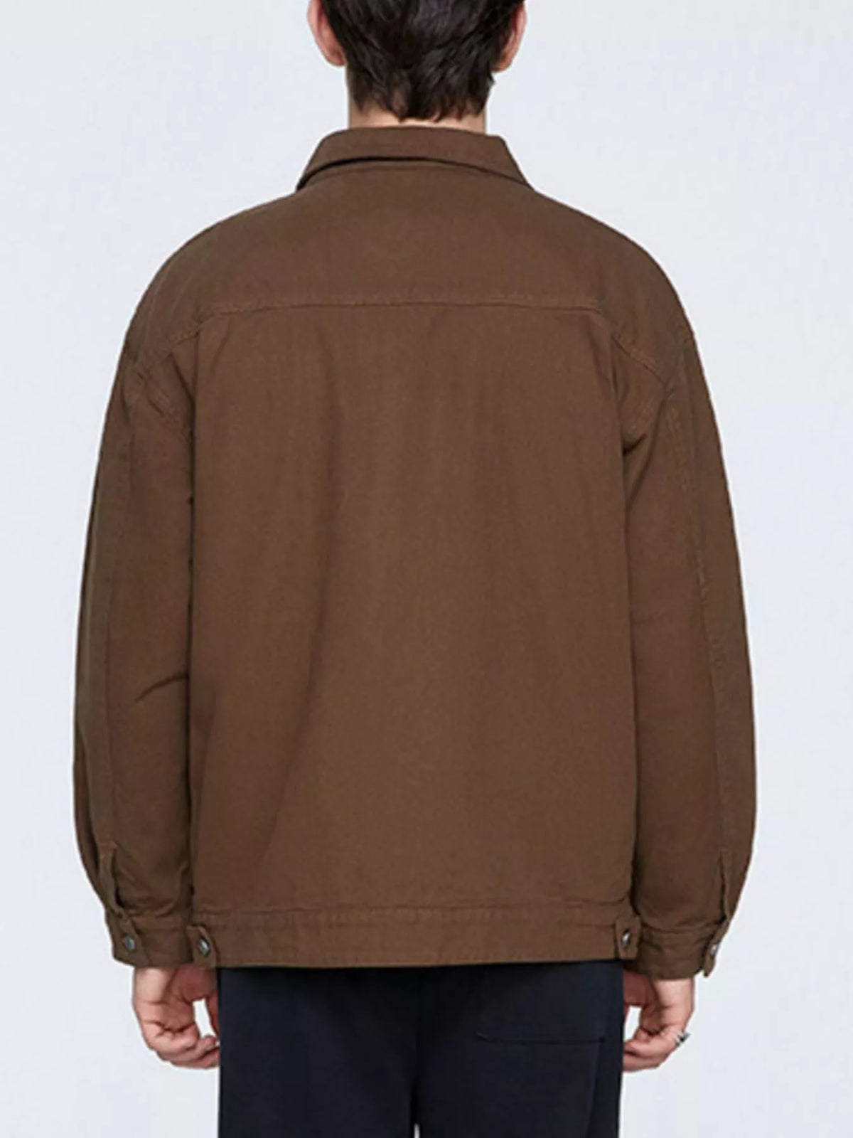 Men's Plus Size Button Up Long Sleeve Jacket