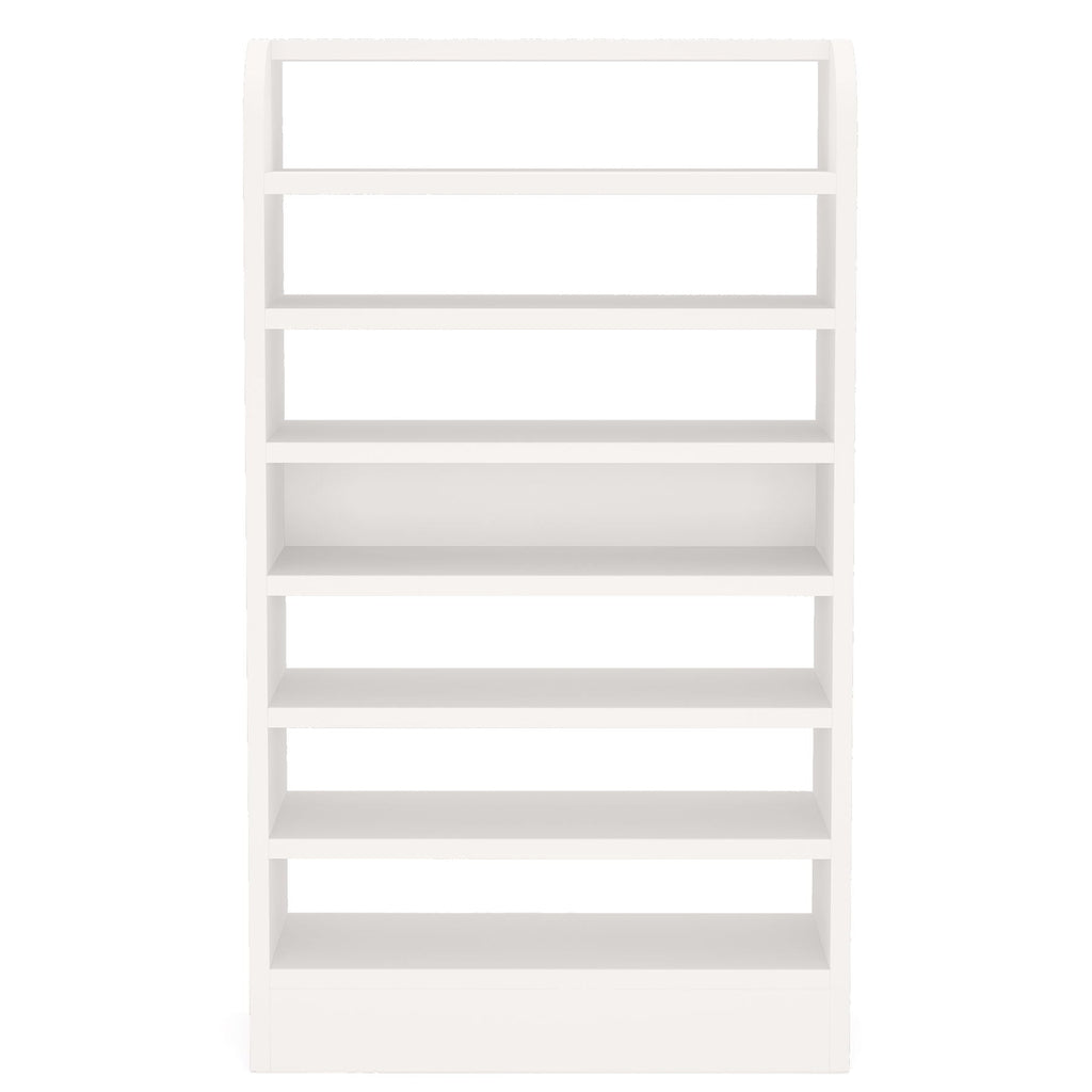 8 Tier Tall Shoe Rack with Ventilated Design - White