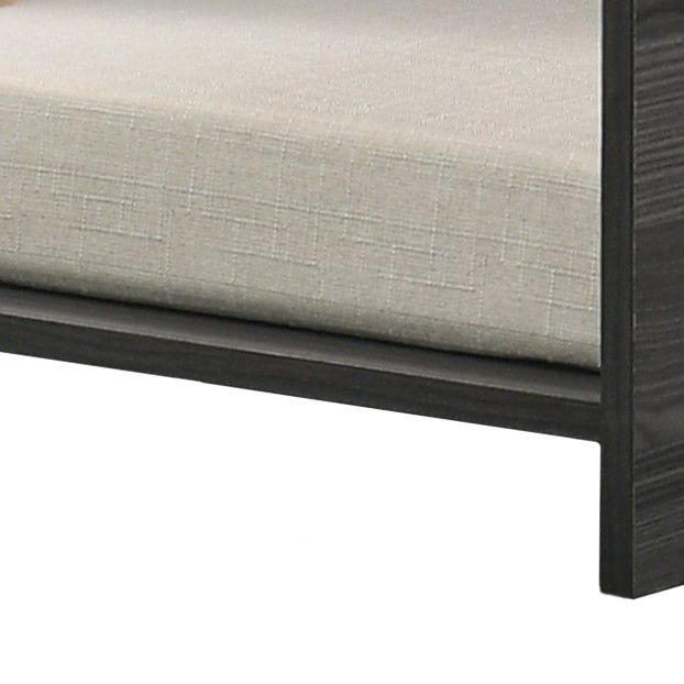 Wide Comfy Pet Bed with Cushion and Side Storage Compartment - Ash Gray