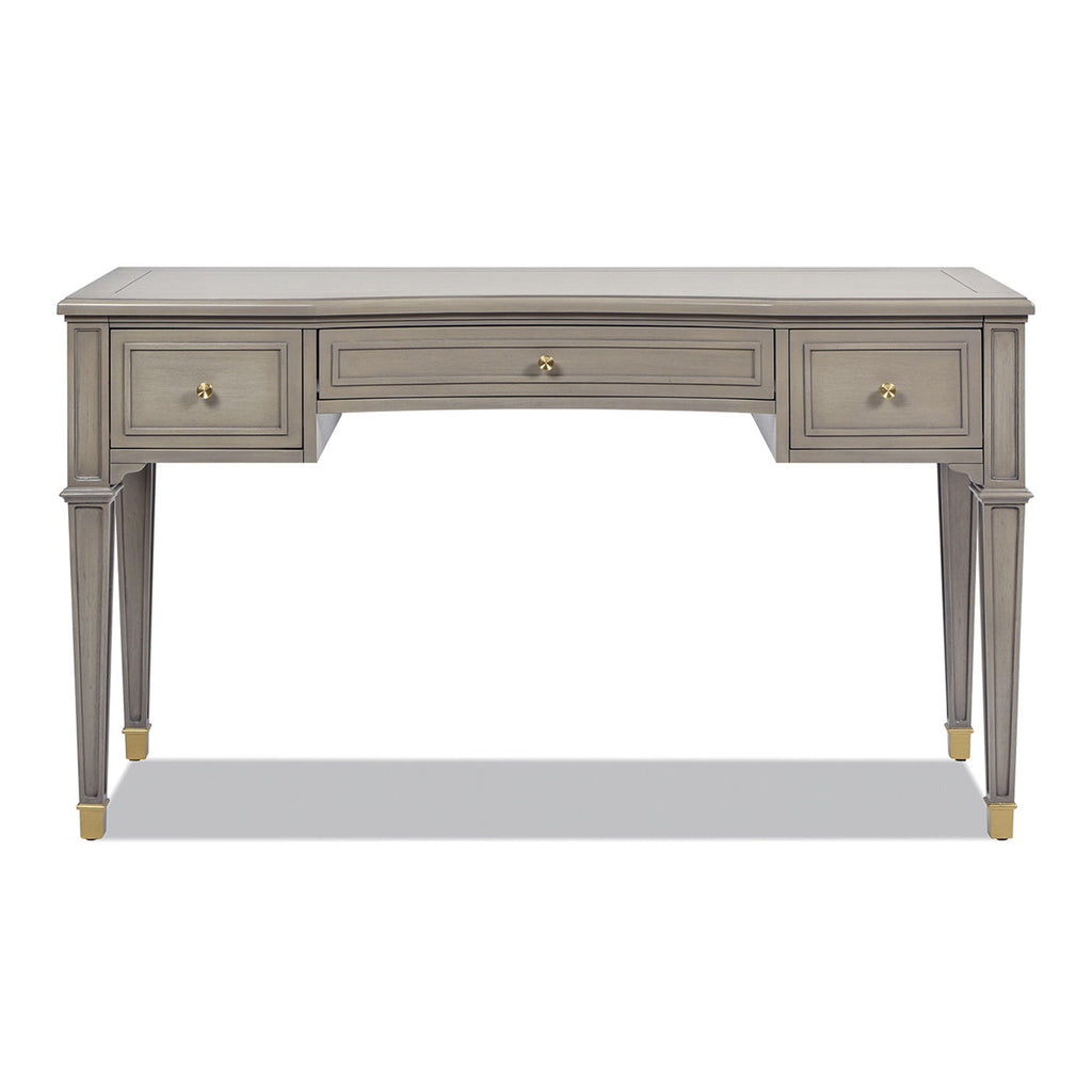 Dauphin 3 Drawer Executive Desk with Soft-Close Drawers - Light Brown or Gray