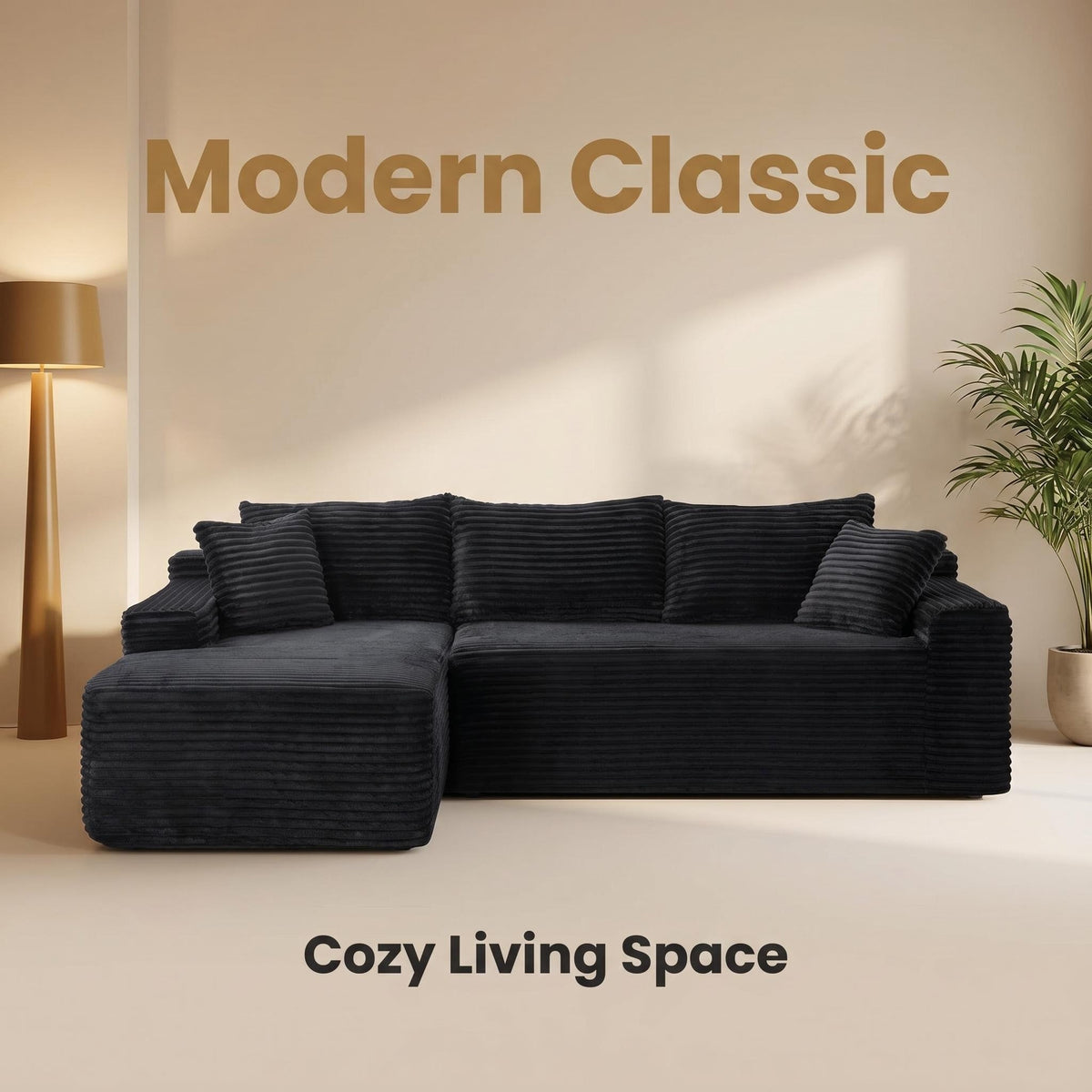 Cloud Modular Sectional Sofa Couch with L-Shape Chaise