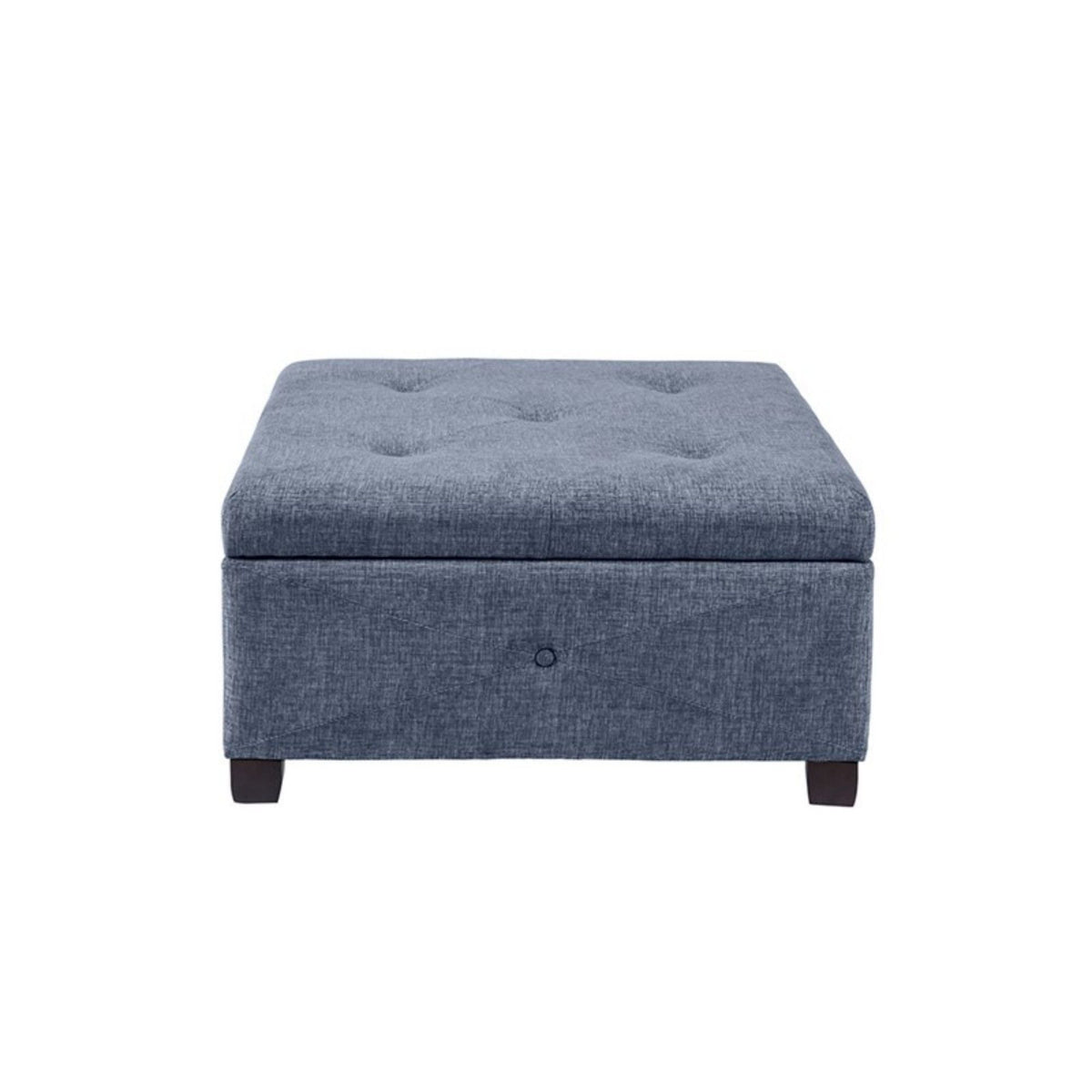 Aspen Ottoman Soft Close Storage with Upholstered Finish - Light Brown, Dark Gray, Blue