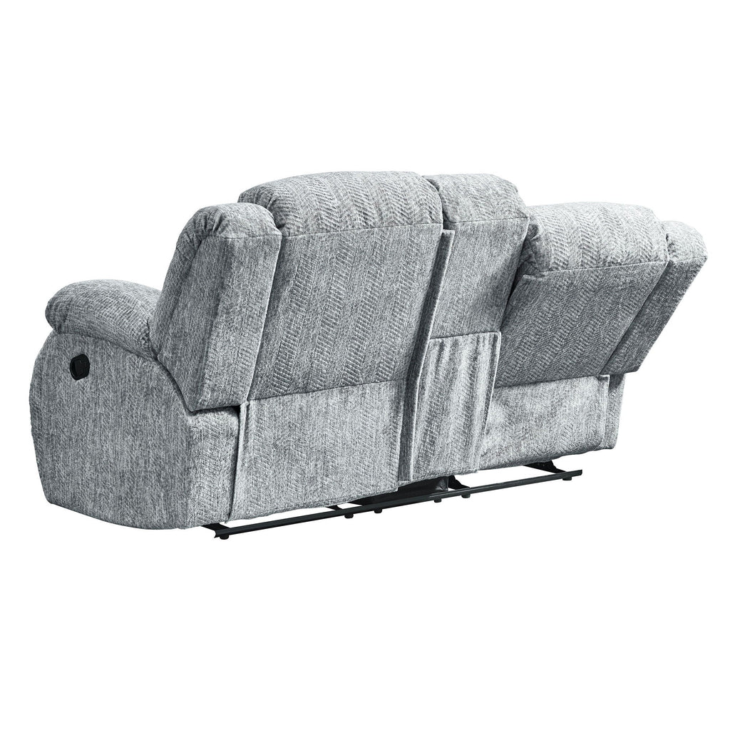 Console Reclining Loveseat with Manual Motion - Black or Gray