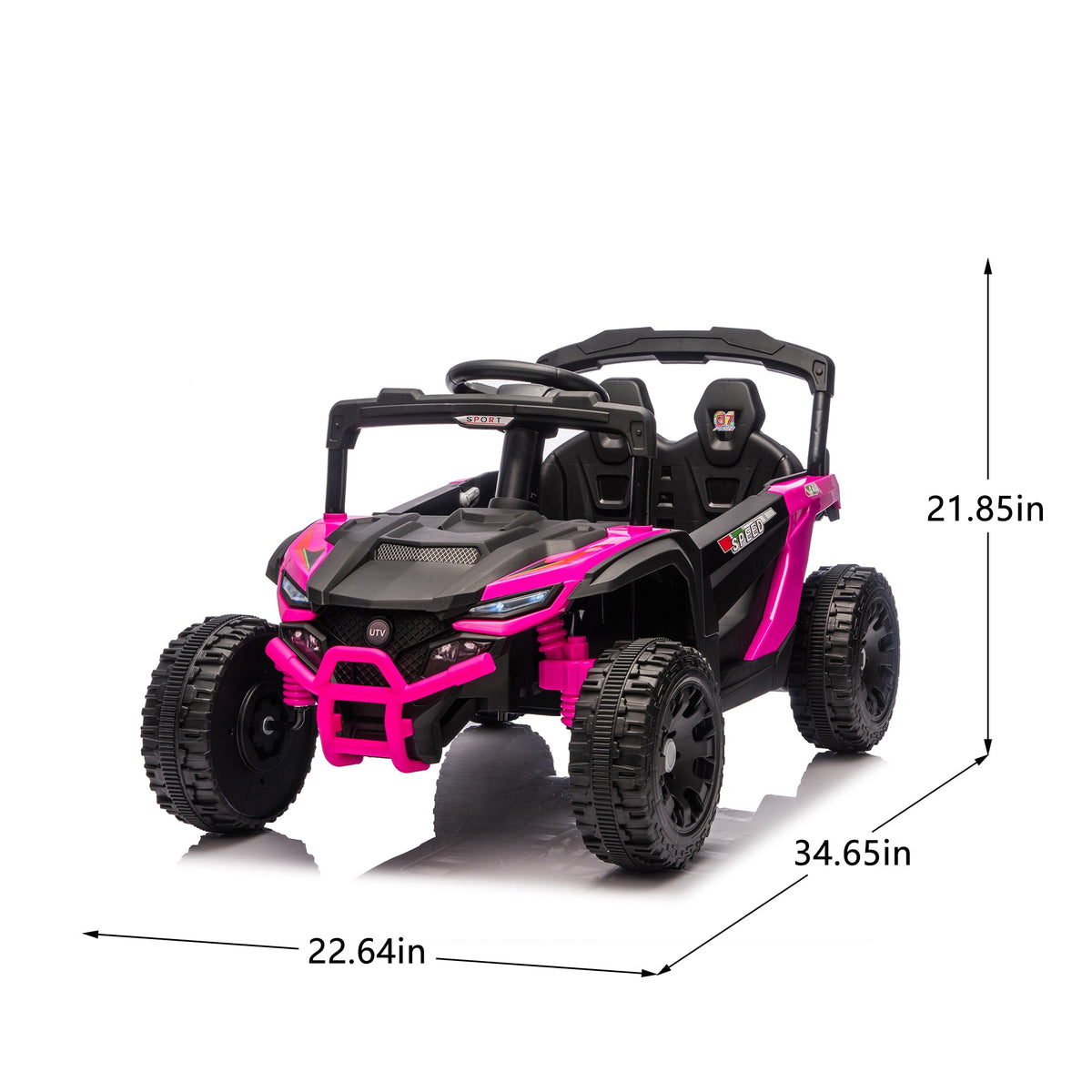 24V Kids Ride-On UTV with Remote Control and Bluetooth Music - Multiple Colors