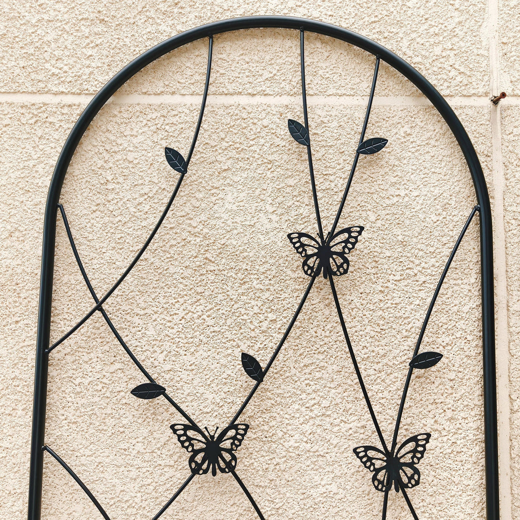 Metal Garden Trellis 4 Pack with Rustproof Finish - Black