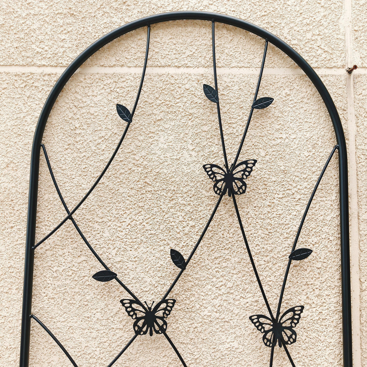 Metal Garden Trellis 4 Pack with Rustproof Finish - Black