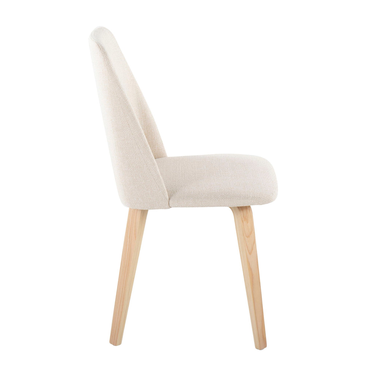 Contemporary Dining Chair Set with Padded Seat - Brown