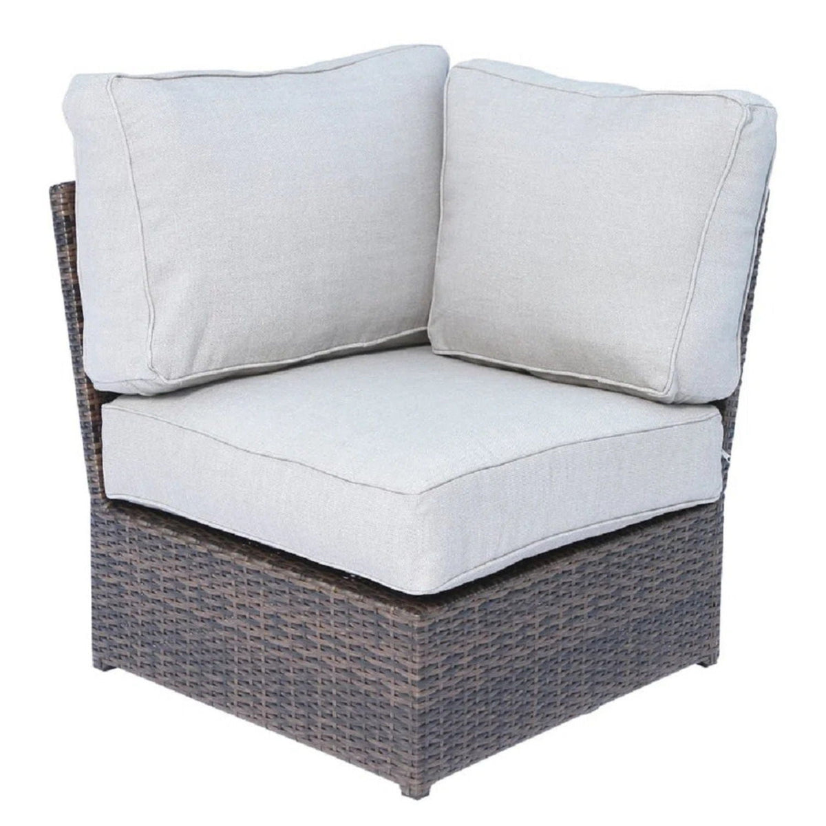 Modern Patio Rattan Sectional Set with Cushions - Multiple Colors