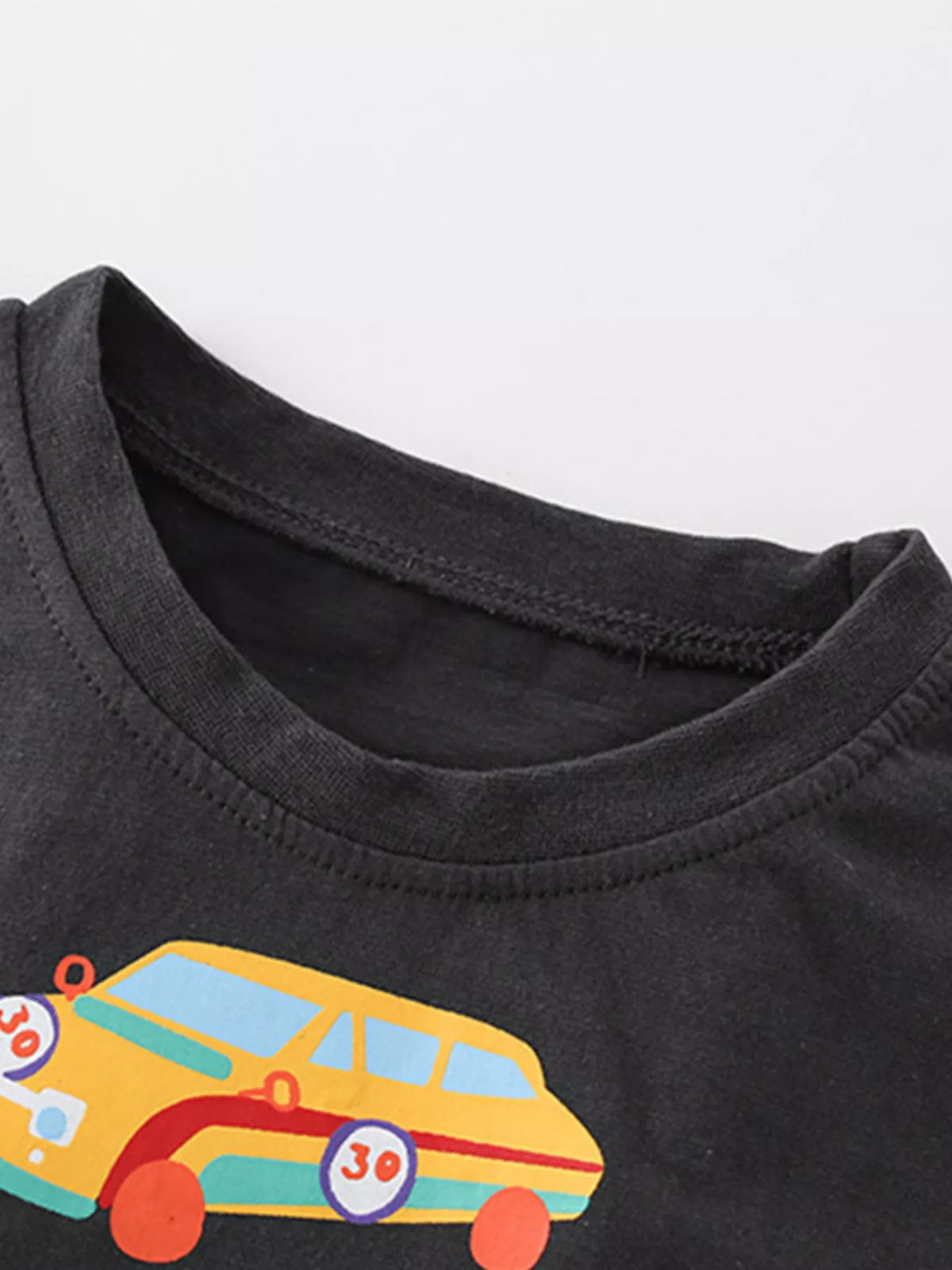 Children's Car Graphic Short Sleeve T-Shirt