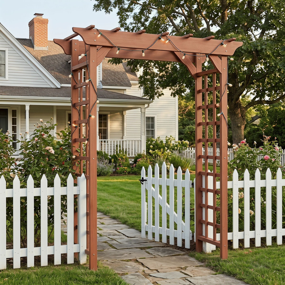 Wedding Arbor with Trellis Design - Dark Brown or Light Brown