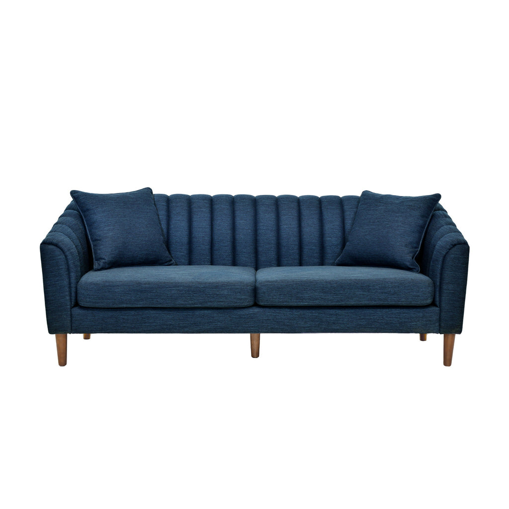 Contemporary 3 Seater Sofa with Button Tufted Accents - Dark Green or Beige