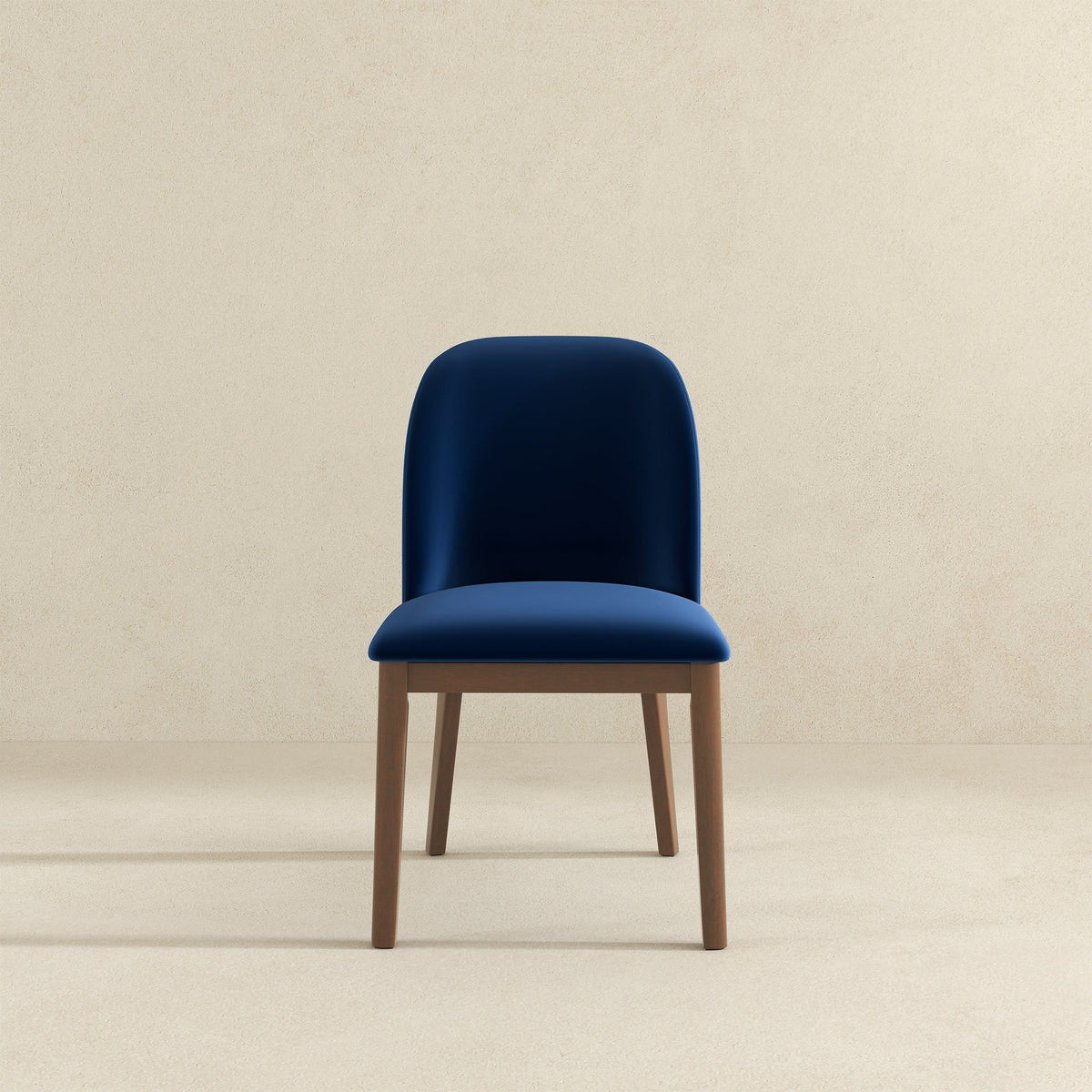 Comfort Dining Chair Set of 2 with Solid Wood Legs - Beige, Orange, Blue, Green