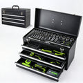 465-Piece Mechanics Tool Set with 3-Drawer Metal Box - Black & Blue