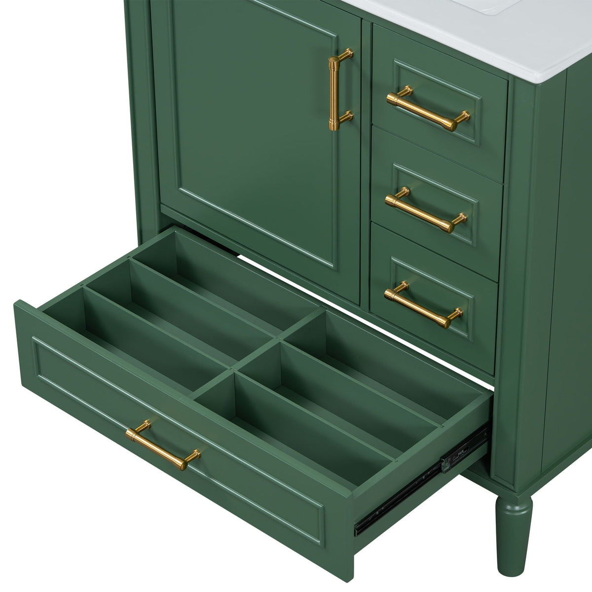 Traditional Bathroom Vanity Set with Soft Close Doors - Multiple Colors
