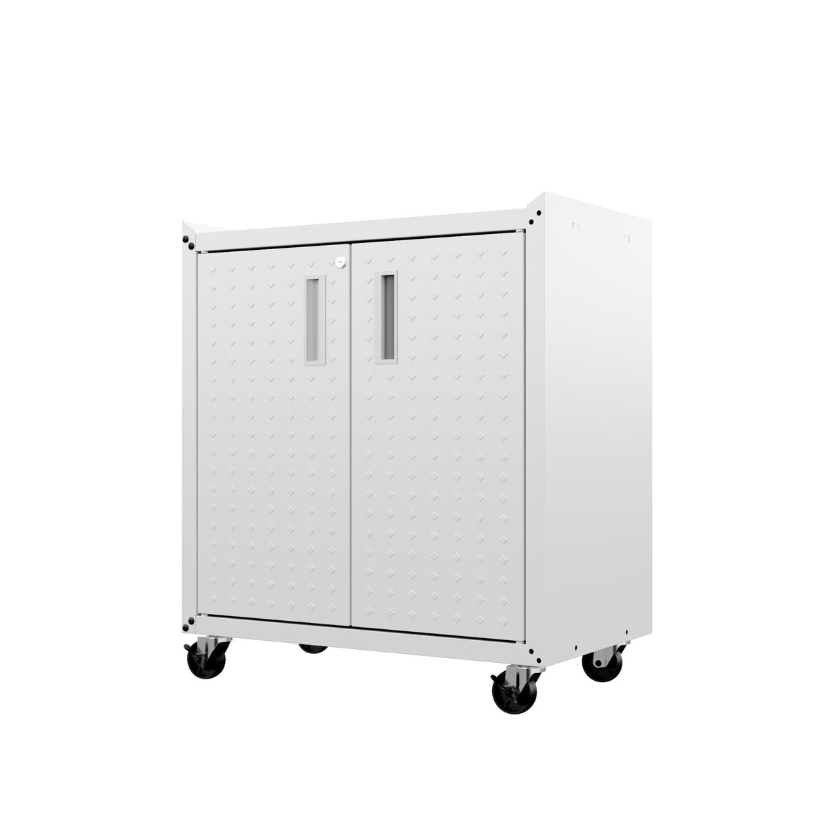 Rolling Garage Cabinet with Lockable Door and Adjustable Shelf - Multiple Colors