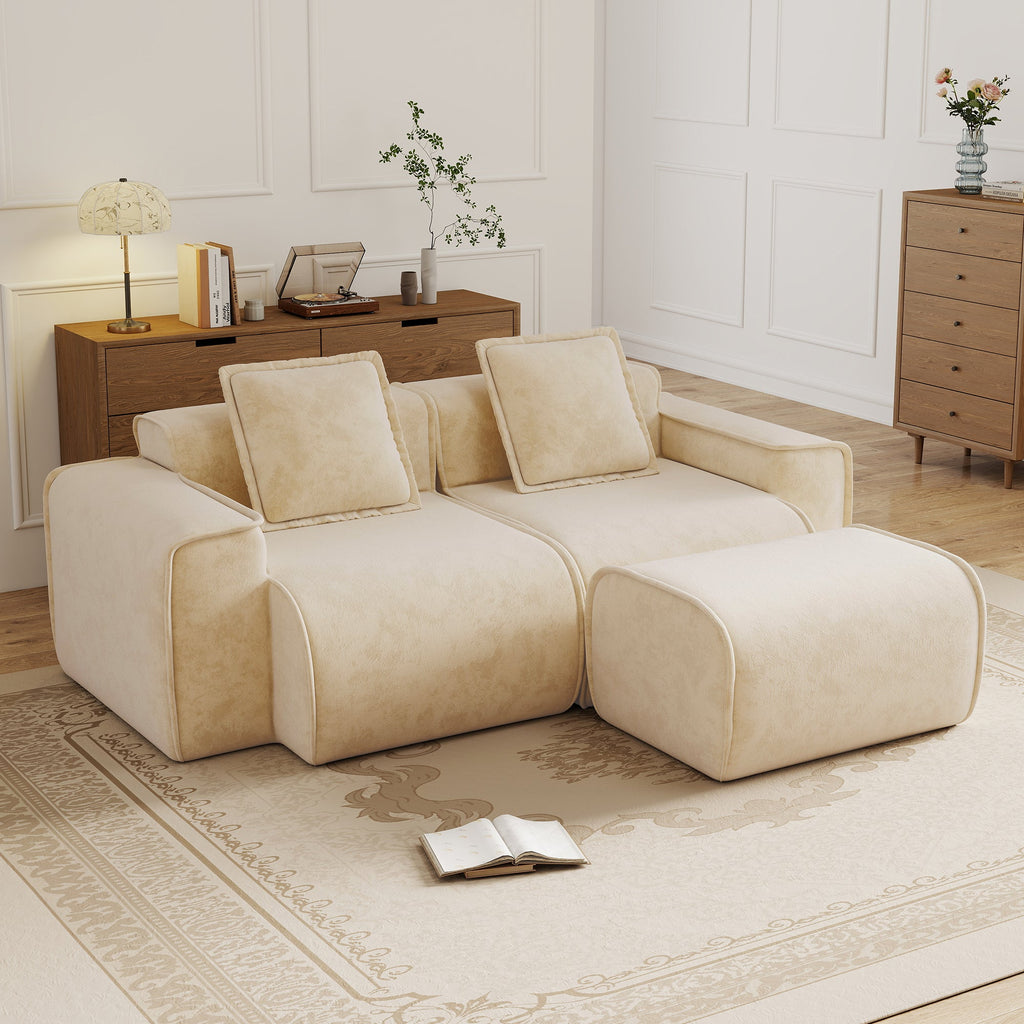 Streamlined Design Modular 2 Seat L Shape Sectional Sofa