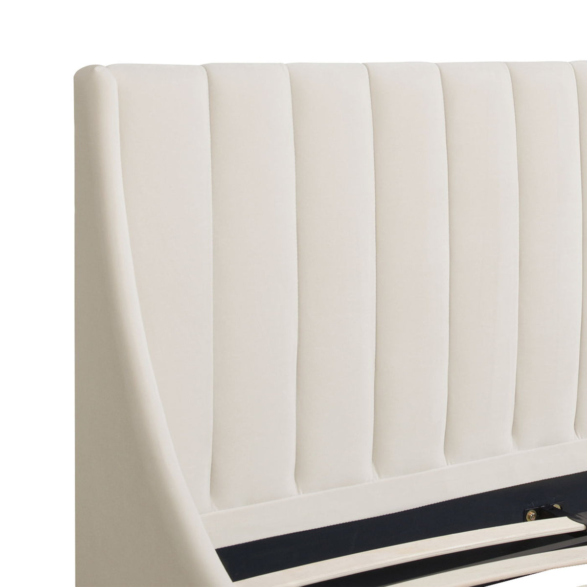 Vertical Tufted Modern Headboard Platform Bed Set with Upholstered Finish - Multiple Colors
