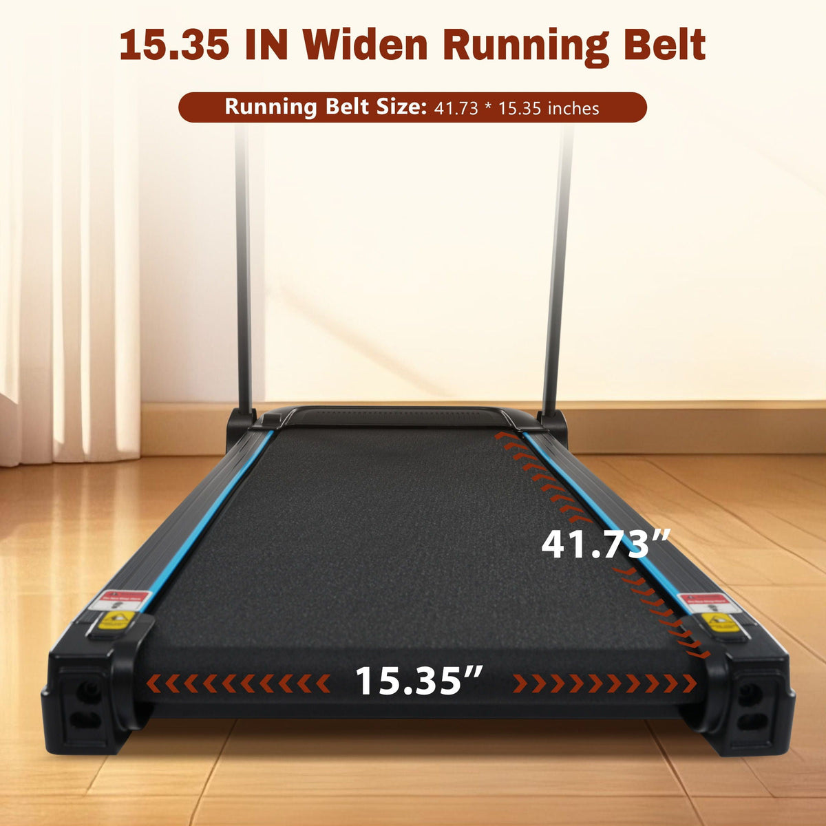 3.5Hp Hydraulic System Auto Foldable Treadmill with Incline - Black