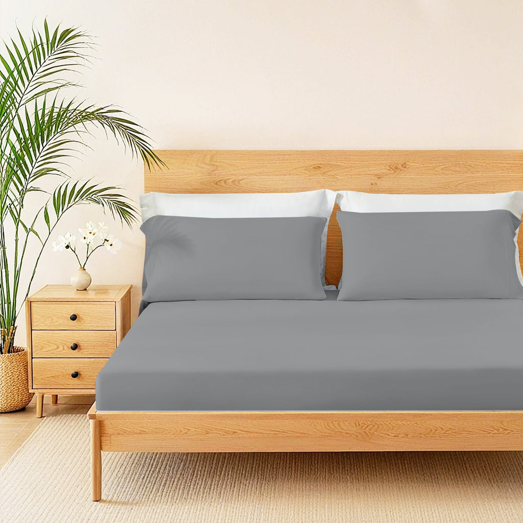 Twin Cooling 2-Piece Sheet Set with Stretch Fit - Ivory or Gray
