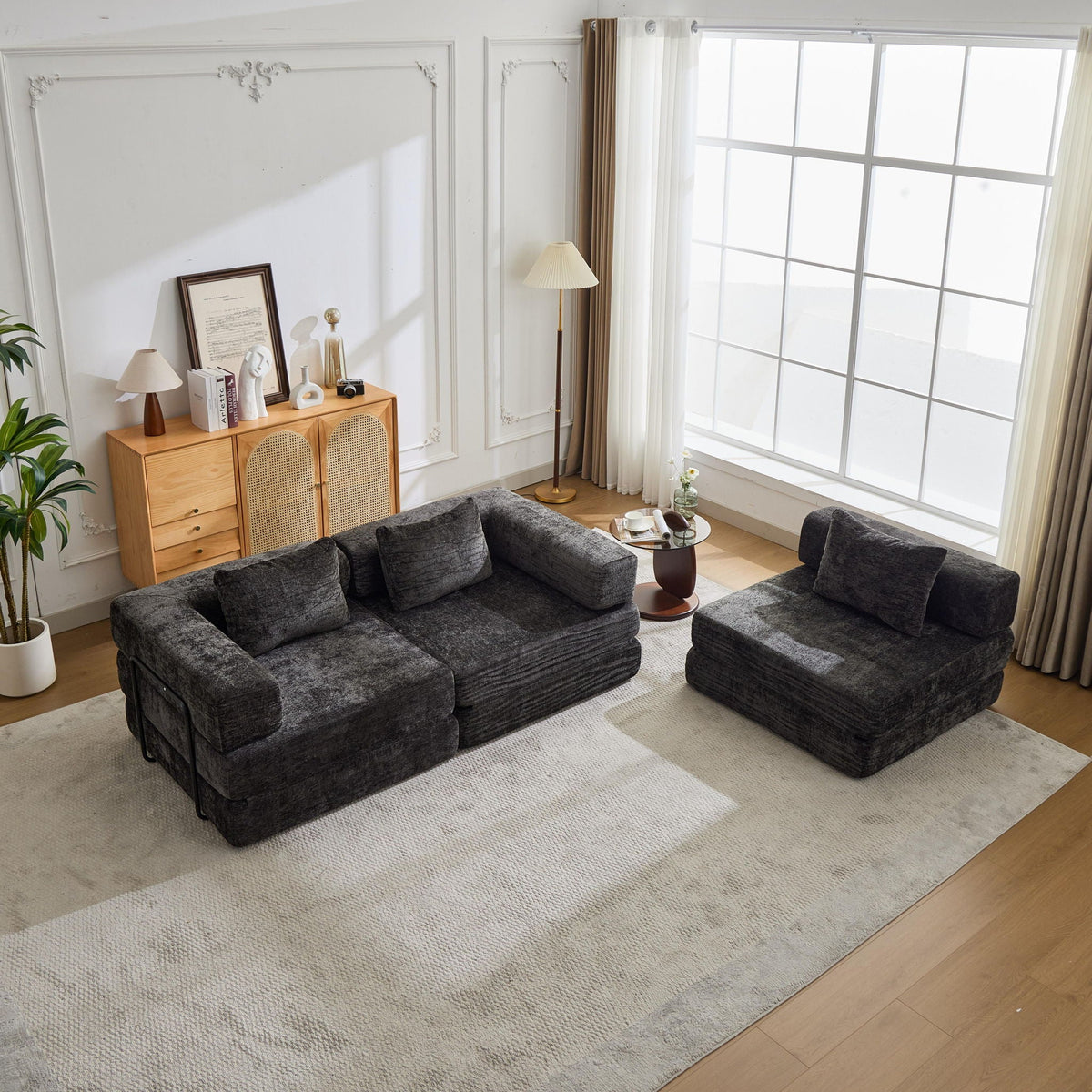 Convertible Floor Sofa Bed with Modular Design - Multiple Colors