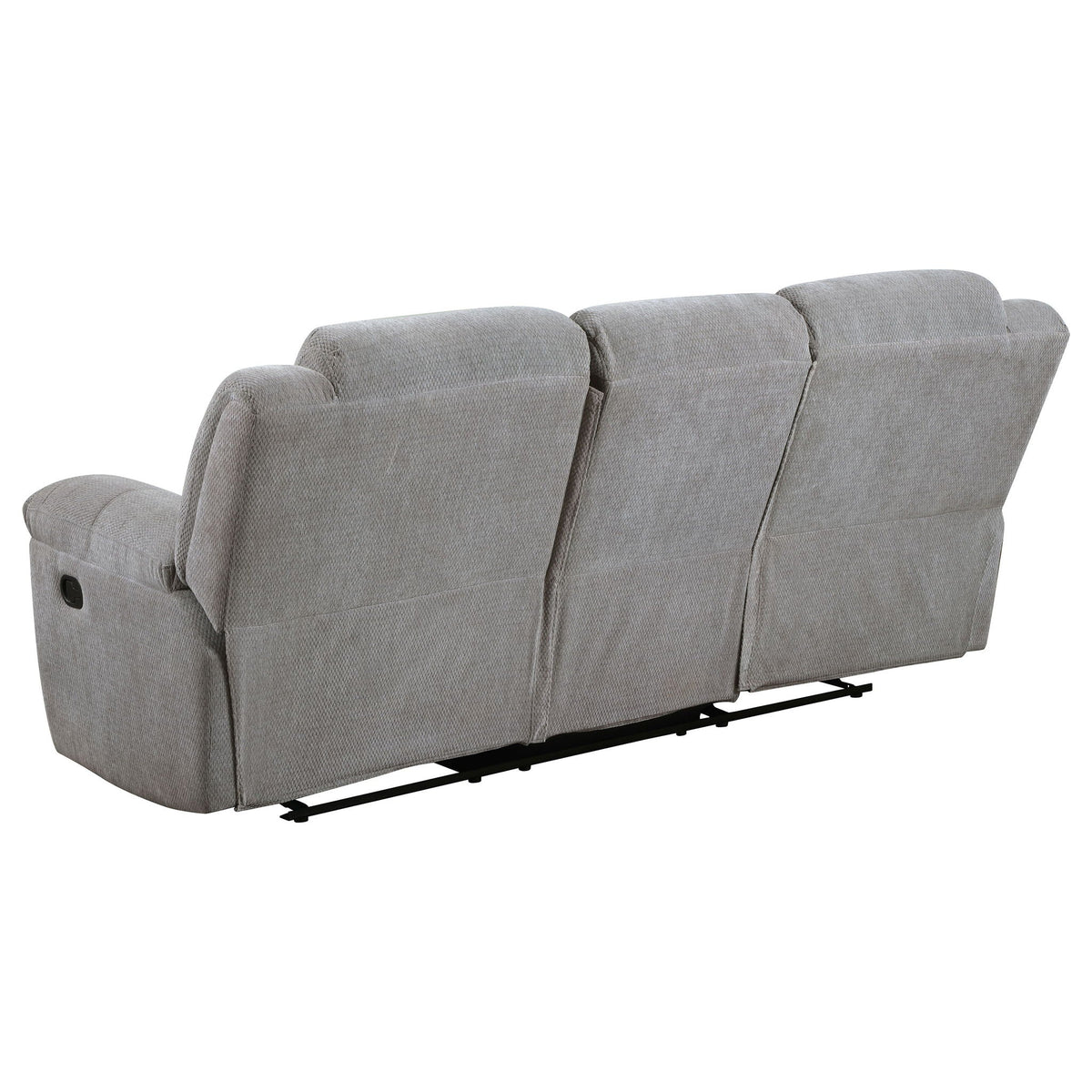 Gilson 3-piece Chenille Upholstered Reclining Sofa Set Grey