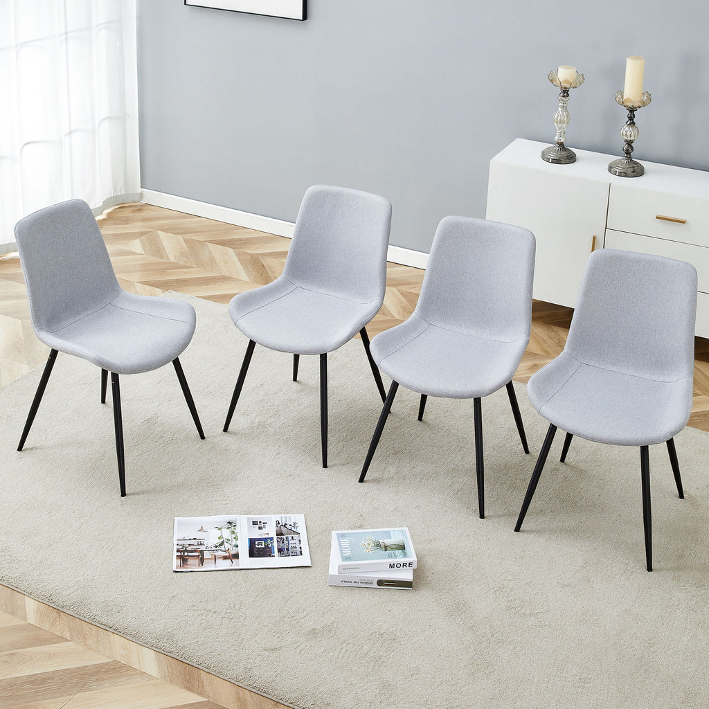 Modern Medieval Cushioned Chairs with Suede Backrest - Pearl Silver, White, or Gray