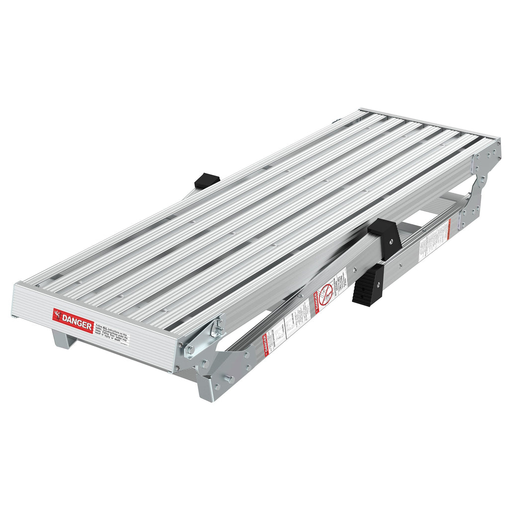 Aluminum Portable Work Platform Bench Folding Ladder with 225 lb Capacity