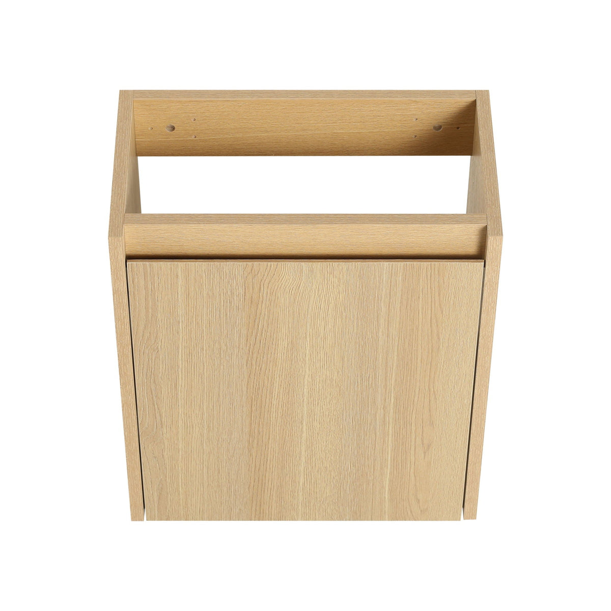 Modern Bathroom Vanity with Ceramic Basin and Storage Cabinet - Light Brown, Black, or White