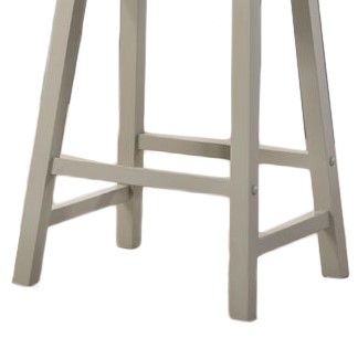 Ergonomic Backless Counter Height Stool Set with Footrest - Gray or White