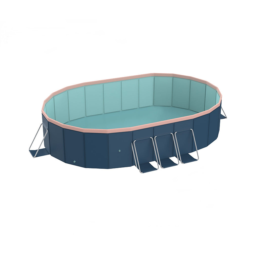 3.0m PVC Folding Pool with Durable Construction - Blue or Blue-Gray