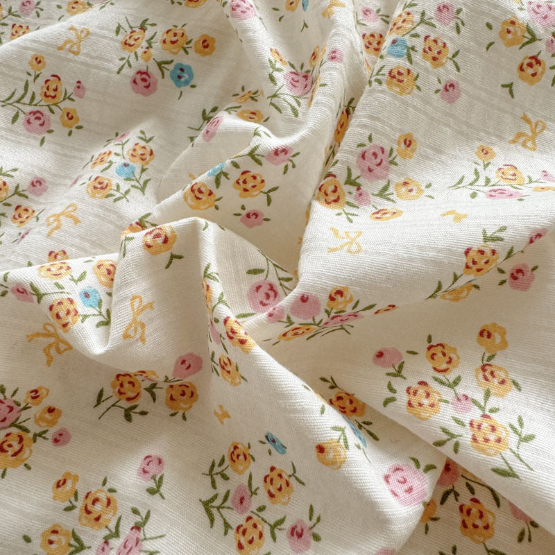 Double Gauze Four-Piece Set Jacquard Small Bamboo Cotton Three-Piece Set Student Dormitory INS Fresh Floral Bedding