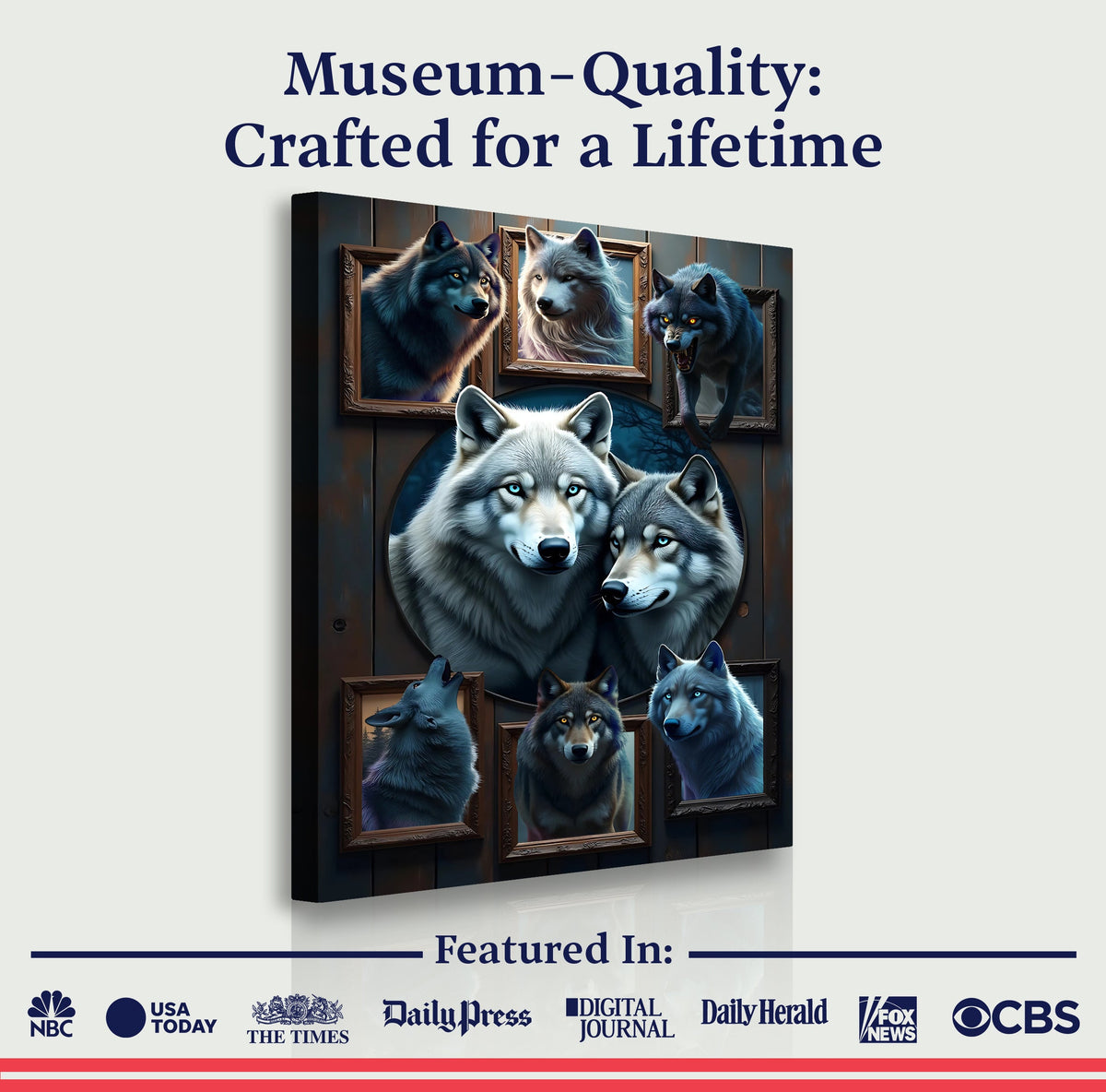 Wolf Collage Wall Art II